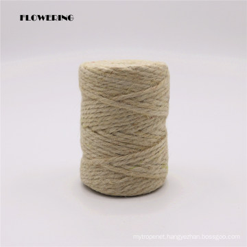 High Quality 100% Natural Twisted Jute Hemp Twine Hemp Packing Decoration Gardening Craft Rope 4mm for Sale